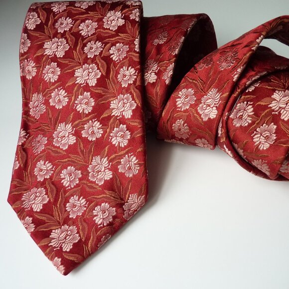 Valentino floral silk tie
